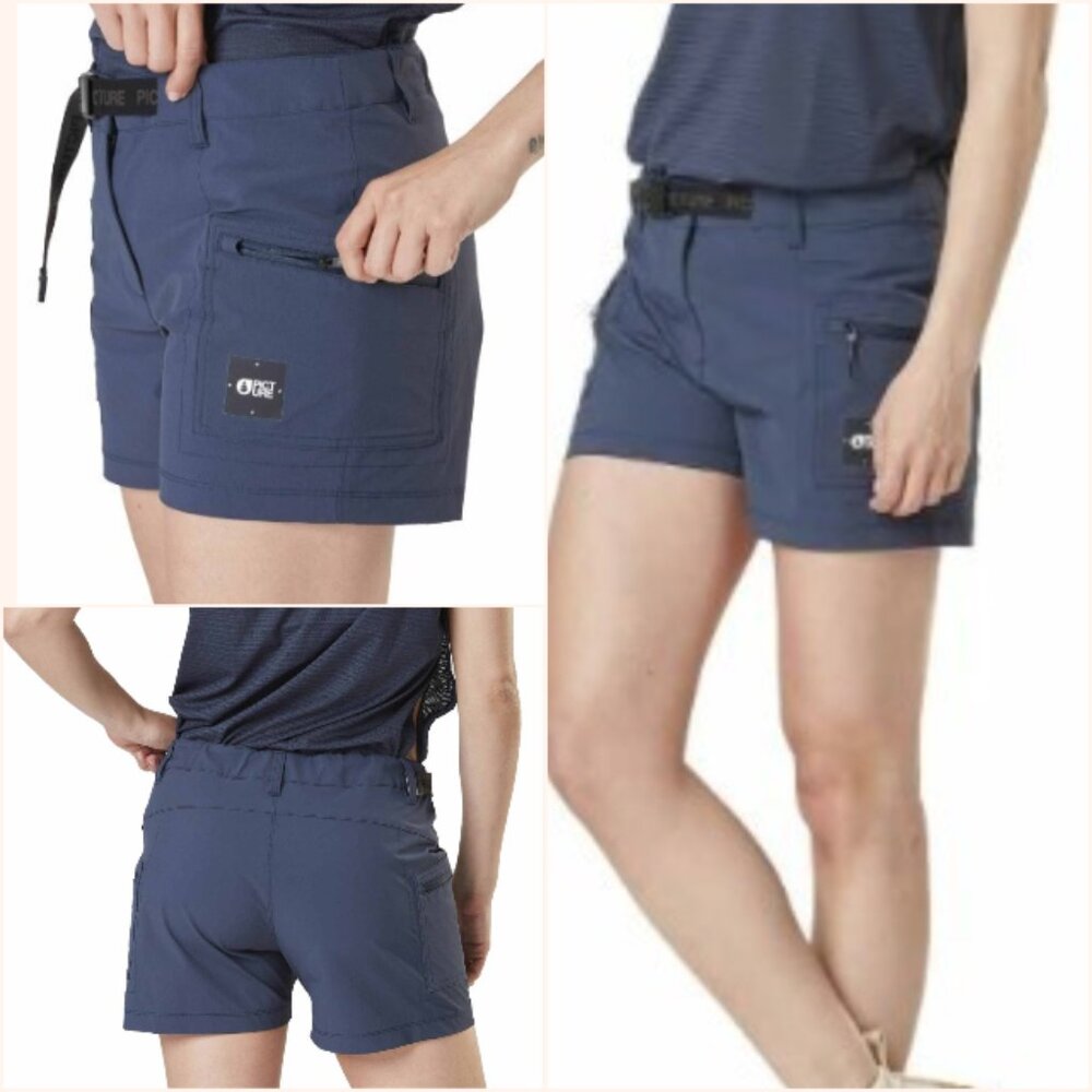 Picture Organic‎ Clothing Women's Camba Stretch Belted Hiking Shorts Navy Large
